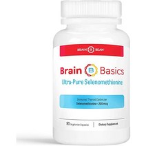 Brain Basics 초순수 셀레노메티오닌 - 적절한 갑상선 기능 및 면역 체계 지원 - 200 mcg 가장 생체 이용 가능한 셀레늄 - 90인분