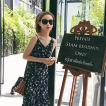 끈나시 20대 롱 여름 언발 휴양지코디 여성 원피스