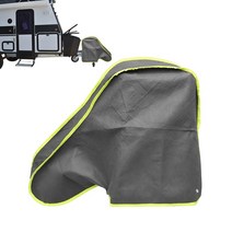 트레일러 카라반 커버 caravan hitch cover caravan hitch cover universal 방수 텅 잭 커버 텅 잭 커버 pvc 트레일러 견인 볼 커플링, 없음