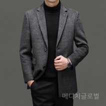 남성 울 모직 블레이저 자켓 따뜻한 클래식 중년 재킷 40대 50대 아빠 비즈니스 캐주얼