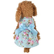 Pet Skirt Dog Cat Plaid Dress Bow Tie Cute Clothing Puppy Medium Large Costume Outfit Clothes, 02 Blue_05 XL