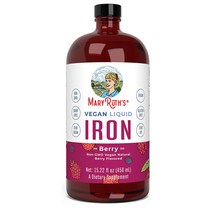 해외 MaryRuth Organics Iron 베리향 액상 철분 450ml, 2개