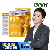 [총 6개월분] GNM 종합비타민 미네랄 15 90정 2박스 / 멀티비타민 비오틴 아연