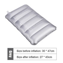 풍선 공기 베개 휴대용 접이식 야외 여행 수면 베개 캠핑 수면 쿠션 목 들것 9 163, 회색
