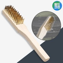 월드크린 나무자루 철 브러쉬 특대 녹 제거 솔 철솔 쇠솔 바닥 청소 솔 기계 틈새솔, 나무자루 철 브러쉬 솔 특대