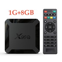 TV수신기 지상파안테나 공중파안테나 공청안테나 X96Q-안드로이드 10 박스 Allwinner H313 2GB 16GB 2.4GHz 와이파이 4K 60fps 미디어 플레이어 게임, 미국 플러그, 01 1GB 8GB