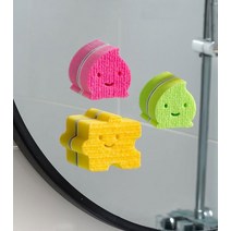 DND마켓 물때 제거스펀지 수입 미러 유리 거울 닦기 욕실 세면대 청결 오염 매직시트 (주) 존 글로벌, 물때제거 스펀지 3개입세트