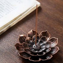 연꽂 향 홀더 인센스 받침 꽂이, 골드