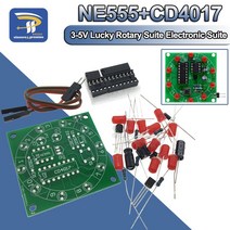 우주로직 기타 전기설비부자재 럭키 로터리 스위트 전자 스위트 턴테이블 자체 조명 키트 생산 부품 모듈 3 5 펄스 발생기 4017 555반도체 집적회로