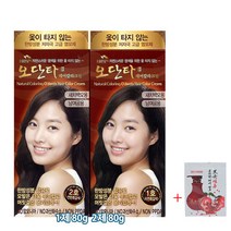 꽃을든남자 오단타 헤어컬러크림, 자연흑갈색, 1set