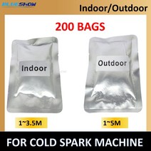1 200 봉지 Ti 파우더 차가운 스파크 기계 플라이트 케이스 분수 스파 클러 소모품 불꽃 놀이 로드케이스 콜드, [01] Indoor, [06] 8 BAGS