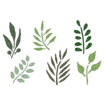 우돌아트 스텐실도안 4360 열대 나뭇잎 6종 가든 정원스텐실도안