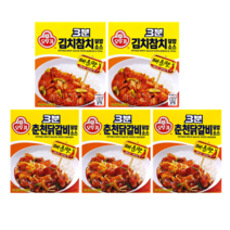 호호몰 (총5개)오뚜기3분 김치참치덮밥소스 2개+춘천닭갈비덮밥소스 3개, 1set