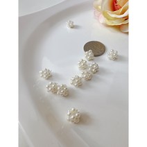 [그레이스샵] 수공예 부자재 핸드메이드 귀걸이 비녀 액세서리 만들기 DIY 재료 미니진주 진주볼 15pcs(주문수량1=15개)