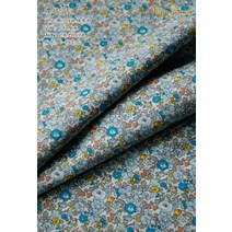 보자기천 145x50cm 목가적 인 꽃 포플린 면직물 diy 어린이 착용 으로 침구 이불 장식 홈 만들기, 화환 블루