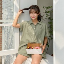 화이트폭스 데일리포켓린넨점프수트