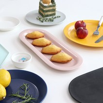 위즈라인 무광 파스타볼 샐러드 디저트 스테이크 플레이트 접시, 블랙