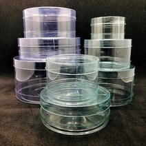 원통 원형케이스 PVC 원통케이스 플라스틱통 키덜트인형 가발포장용 소량구매 10개, 13.5 x 6