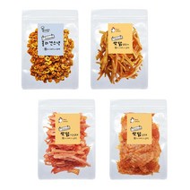 말썽쟁이여름 강아지 애견 반려견 애완견 노견 수제간식 무뼈 닭발 돼지 껍데기 콜라겐 간식 4종, 맛오리 육포 400g (1봉)