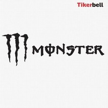 몬스터04 대형 데칼스티커 차량용데칼 개성 차량소품, 블랙, 소형_블랙