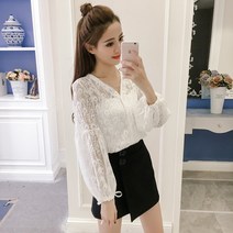 Happy shopping 여름 반팔 블라우스 세미 정장 쉬폰 명품 반팔티LWJI 반팔티