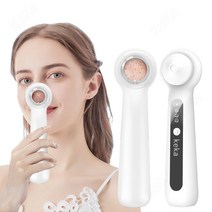 keka 피지제거기 확대경 블랙헤드 흡입기 조명등 3단 흡입력 소프트 실리콘 헤드 모공 관리 USB충전식압출기, 블랙, keka-4125