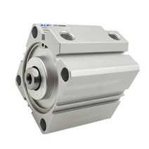 shangren 공압 컴팩트 얇은 에어 실린더 복동 50mm 보어, 50mm 스트로크, 실버, 알루미늄 합금