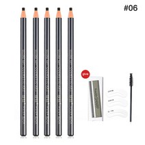 5 PCS 눈 눈썹 채우기 정의 연필 안구 연필 갈색 눈썹 연필 쇄석 껍질 오프 눈썹 연필이 오래 지속됩니다., 회색 5 팩