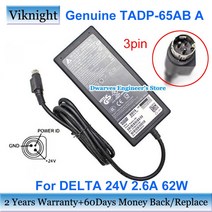 TADP-65AB 24V 2.6A 62W AC 어댑터 충전기 01750151330 델타 전원 공급 장치 3 핀, [01] Black