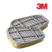 정품 3M 산업용마스크 방독필터 2EA 작업마스크 공사장마스크 농약방독면 방독면 안전, 1개