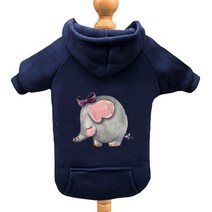 치와와 스웨터 스핑크스 고양이 후드티 고양이 포켓 디자인 작은 강아지 플라밍고 애완 동물 의류 따뜻한 겨울, Navyblue-Elephant+L
