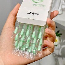 메이크업리무버 25 개/상자 면봉 메이크업 리무버 스틱 얼굴 눈 립 세부 사항 클렌징 액체 물 휴대용 여행 스킨 케어, [01] 25pcs Box, 01 25pcs Box