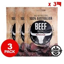 Doctor Proctors Beef Biltong Pepper Steak 탁터프록터스 소고기 빌통 페퍼 스테이크 30g 9팩, 9개
