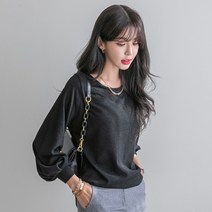 [나크21] (55~100) 보트넥 벌룬소매 니트 티셔츠 KO11-T-08