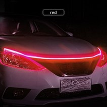 순차 스캔 Led 자동차 후드 조명 범용 헤드 라이트 스트립 장식 분위기 램프 DRL 주간 주행 12V, 01 180cm, 02 Red