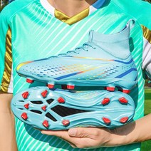 POMTOR 학생용 성인용 메시 월드컵 풋살화 어린이용 성인용 끈없는 경량 스포츠 축구화