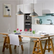 다이닝조명 식탁조명 LED식탁등 3컬러 포인트조명 홈바 홈카페조명 공간조명 차분한분위기 피노누아2등 펜던트(대), LED 에디슨 G95 3W_노란빛2개, 화이트