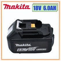 마끼다 호환 배터리 Makita-100% 18V 6.0Ah 충전식 전동 공구 배터리 LED 리튬 이온 교체 LXT BL1860B, [01] 6.0AH-1PCS