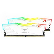 팀그룹 T-Force DDR4-3200 CL16 Delta RGB 화이트 가넷 데스크탑 램 8GB x 2p