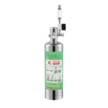 이산화탄소 발생기 화학이탄 어항 수초 수생식물 CO2 실린더 생성기 공기 조절 탄소 밸브, 1L  스테인리스 보틀 바디 + 리파이너