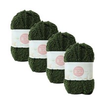 [앵콜스] 포그니 수면사(4볼묶음) 겨울실 털실 모찌실 두꺼운실 겨울뜨개실 겨울가방 가방실 방석실 도톰한실 패브릭얀, 221 카키(4볼묶음), 1개