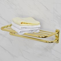 국산 욕실 골드 2단 수건걸이 수건 선반, 단품