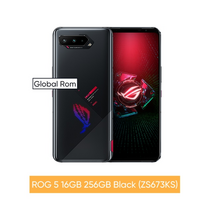 글로벌 롬 아수스 로그 폰 5 5g 스마트폰 888 6.783939 144hz 65w, 공식 표준, 16GB 256GB 블랙