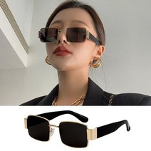 성격 검은 색 좁은 프레임 선글라스 기술 감각 액세서리 고급 패션 빨간 안경 사진 촬영