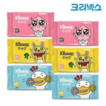 땡큐온 크리넥스 카카오 수앤수 물티슈 휴대용10매 x6개, 단품