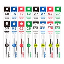 자바 초저점도 셀렉트 유성볼펜 리필심, 파랑, 0.38mm