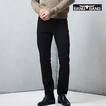 뱅뱅 뱅뱅 남성 플리스 데님 본딩 기모팬츠 검정 (P000759100)