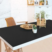 어나더 양면 가죽 방수 사각 식탁보 매트, 75 x 140 cm, 블랙 + 다크