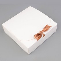 리본 선물 박스 선물용 크라프트 상자 싸바리 케이스 기프트 포장 답례품 포장 단상자 선물함, 기본, 대 - 화이트