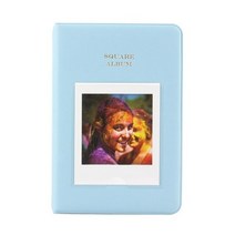 입문용필름카메라 다회용 수동 fujifilm instax sq6 sq10 sq20 앰프의 필름 용지용 정사각형 사진 앨범 컬러 북벽 앨범스티커 sp-3 프린터 공유, 푸른